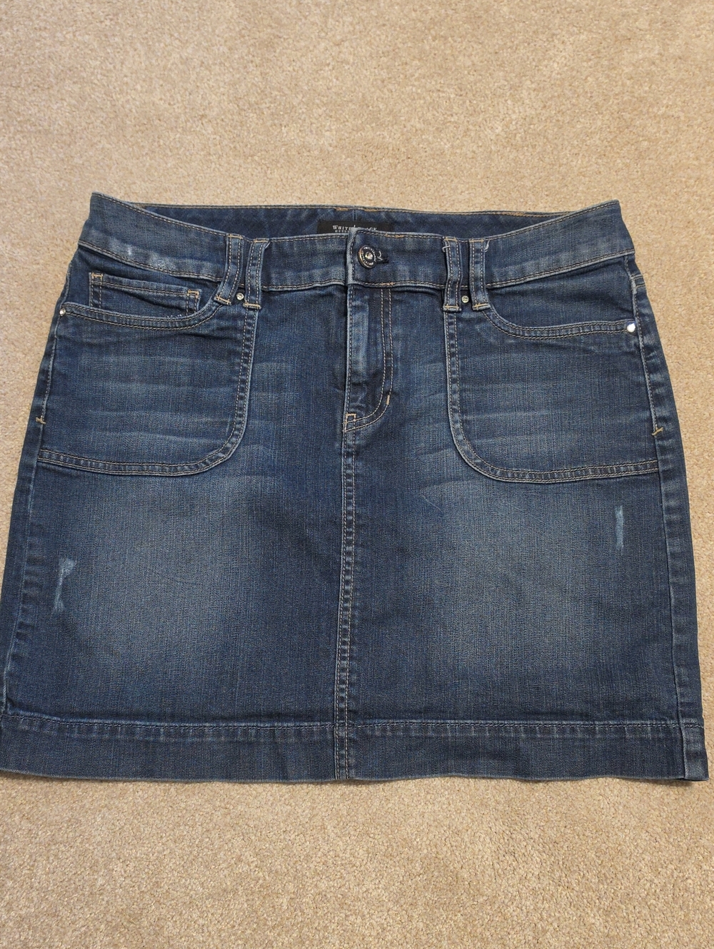 White House Black Market Sz 8  Denim Jean Skirt